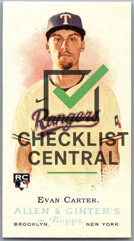 2024 Topps Allen & Ginter Mini Rookie Design Variations Evan Carter #RD-2