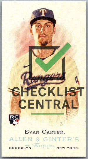2024 Topps Allen & Ginter Mini Rookie Design Variations Evan Carter #RD-2