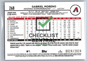 2024 Topps Gold Gabriel Moreno #268 Future Stars