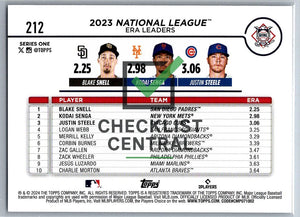 2024 Topps Kodai Senga, Blake Snell, & Justin Steele #212 - League Leaders