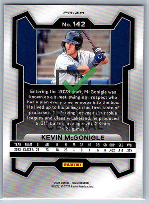 2024 Panini Prizm Prizms Silver Kevin McGonigle #142
