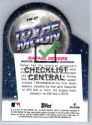 2024 Topps Big League To the Moon Rafael Devers #TM-27