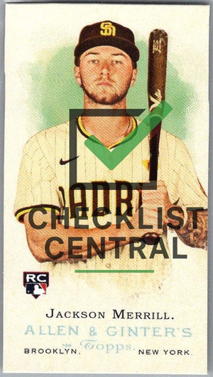 2024 Topps Allen & Ginter Mini Rookie Design Variations Jackson Merrill #RD-6