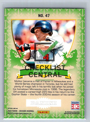 2024 Panini Crusade Crusade Paul Molitor #47