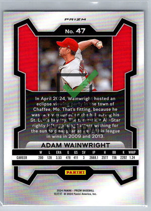 2024 Panini Prizm Prizms Silver Adam Wainwright #47