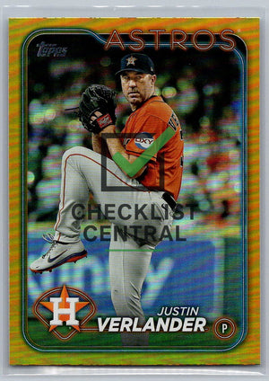 2024 Topps Gold Foil Justin Verlander #62