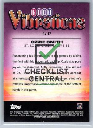 2024 Topps  Big League Good Vibrations Ozzie Smith #GV-12