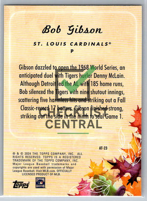 2024 Topps Update Autumn Tales Bob Gibson #AT-23