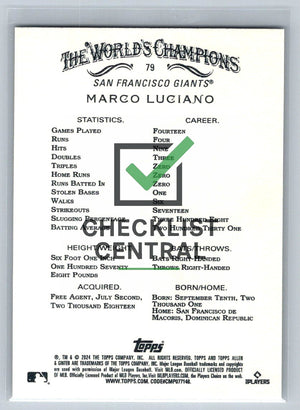 2024 Topps Allen & Ginter Marco Luciano #79 RC