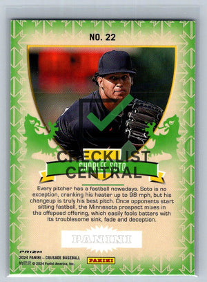2024 Panini Crusade Crusade Cracked Ice Charlee Soto #22