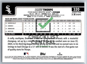 2025 Topps Drew Thorpe #320 RC