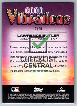 2024 Topps  Big League Good Vibrations Lawrence Butler #GV-15