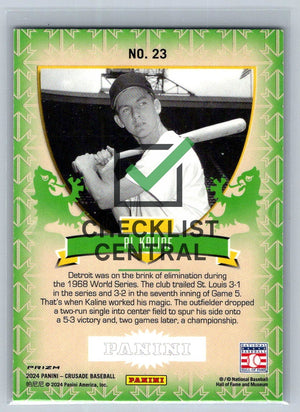 2024 Panini Crusade Crusade Cracked Ice Al Kaline #23