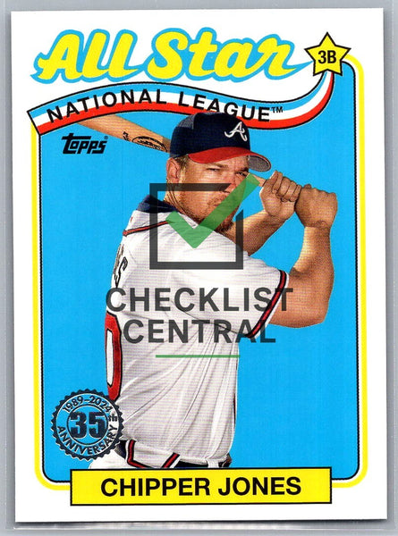 2024 Topps '89 Topps All-Star Chipper Jones #89ASB11