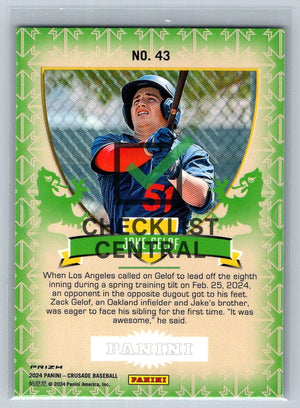 2024 Panini Crusade Crusade Cracked Ice Jake Gelof #43