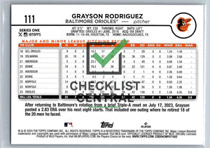 2024 Topps Grayson Rodriguez #111