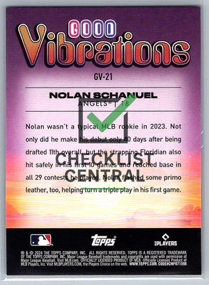 2024 Topps  Big League Good Vibrations Nolan Schanuel #GV-21