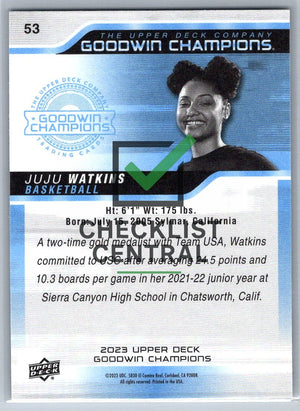 2023 Upper Deck Goodwin Champions Juju Watkins #53