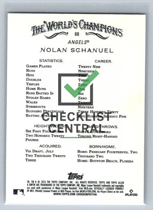 2024 Topps Allen & Ginter Nolan Schanuel #88 RC