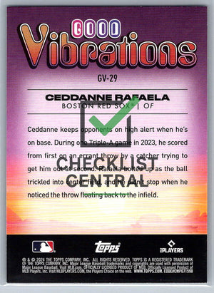 2024 Topps  Big League Good Vibrations Ceddanne Rafaela #GV-29