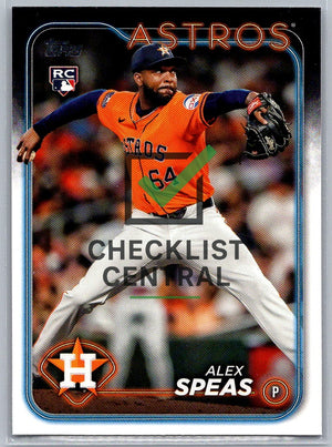 2024 Topps Update Alex Speas #US222 RC