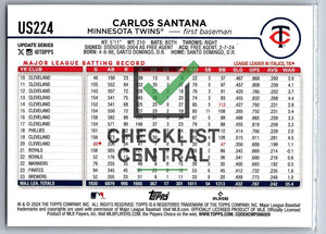 2024 Topps Update Carlos Santana #US224