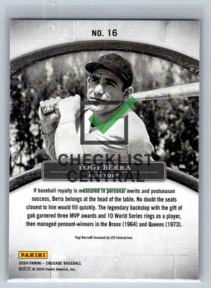 2024 Panini Crusade Baseball Royalty Yogi Berra #16