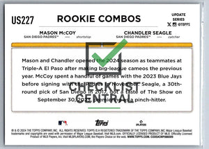 2024 Topps Update Mason McCoy & Chandler Seagle #US227
