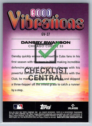 2024 Topps  Big League Good Vibrations Dansby Swanson #GV-37