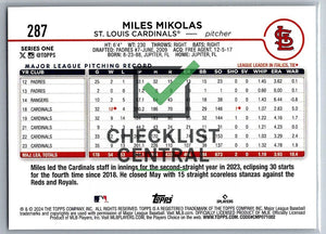 2024 Topps Miles Mikolas #287