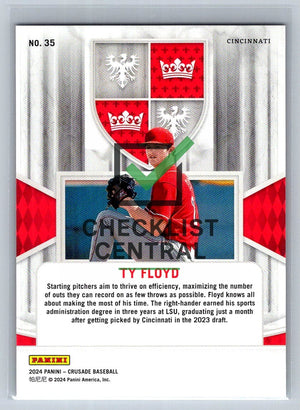 2024 Panini Crusade Red Ty Floyd #35 - 124/299