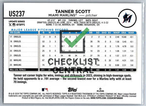 2024 Topps Update Tanner Scott #US237