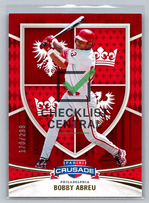 2024 Panini Crusade Red Bobby Abreu #65 - 170/299