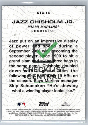 2024 Topps City to City Jazz Chisholm Jr. #CTC15