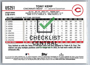 2024 Topps Update Tony Kemp #US251