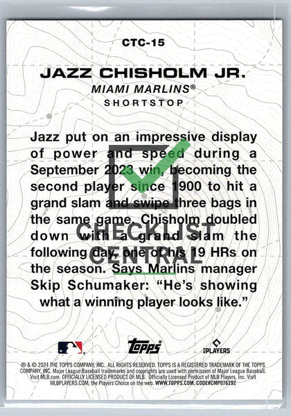 2024 Topps City to City Jazz Chisholm Jr. #CTC15