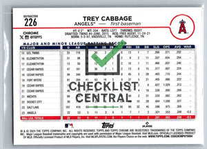 2024 Topps Chrome Refractors Trey Cabbage #226