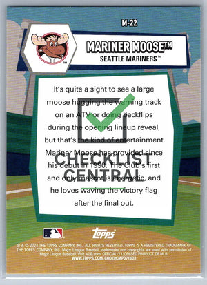 2024 Topps Big League Mascots Mariner Moose #M-22