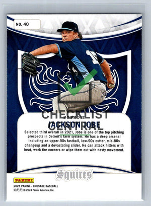 2024 Panini Crusade Squires Jackson Jobe #40