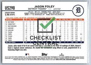 2024 Topps Update Jason Foley #US290