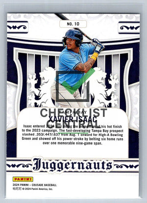 2024 Panini Crusade Juggernauts Xavier Isaac #10