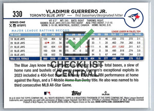 2024 Topps Vladimir Guerrero Jr. #330