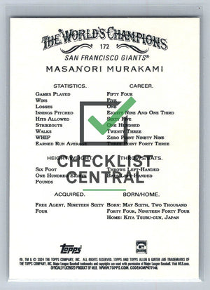 2024 Topps Allen & Ginter Masanori Murakami #172