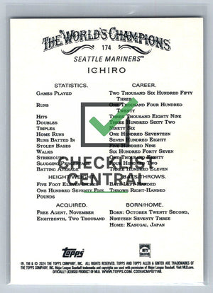 2024 Topps Allen & Ginter Ichiro #174