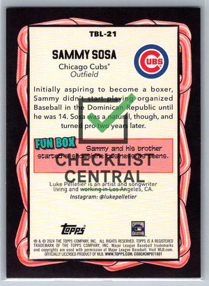 2024 Topps Big League Topps Big Leaguer Sammy Sosa #TBL-21