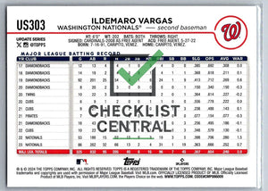 2024 Topps Update Ildemaro Vargas #US303