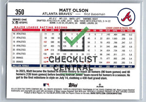 2024 Topps Matt Olson #350