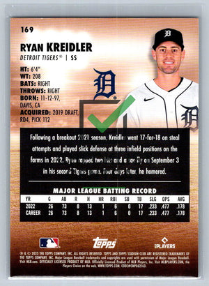 2023 Topps Stadium Club Red Foil Ryan Kreidler #169