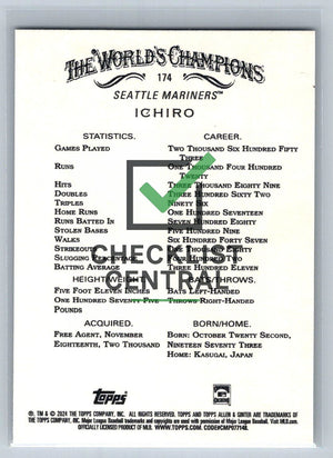 2024 Topps Allen & Ginter Ichiro #174