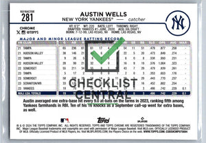 2024 Topps Chrome Refractors Austin Wells #281